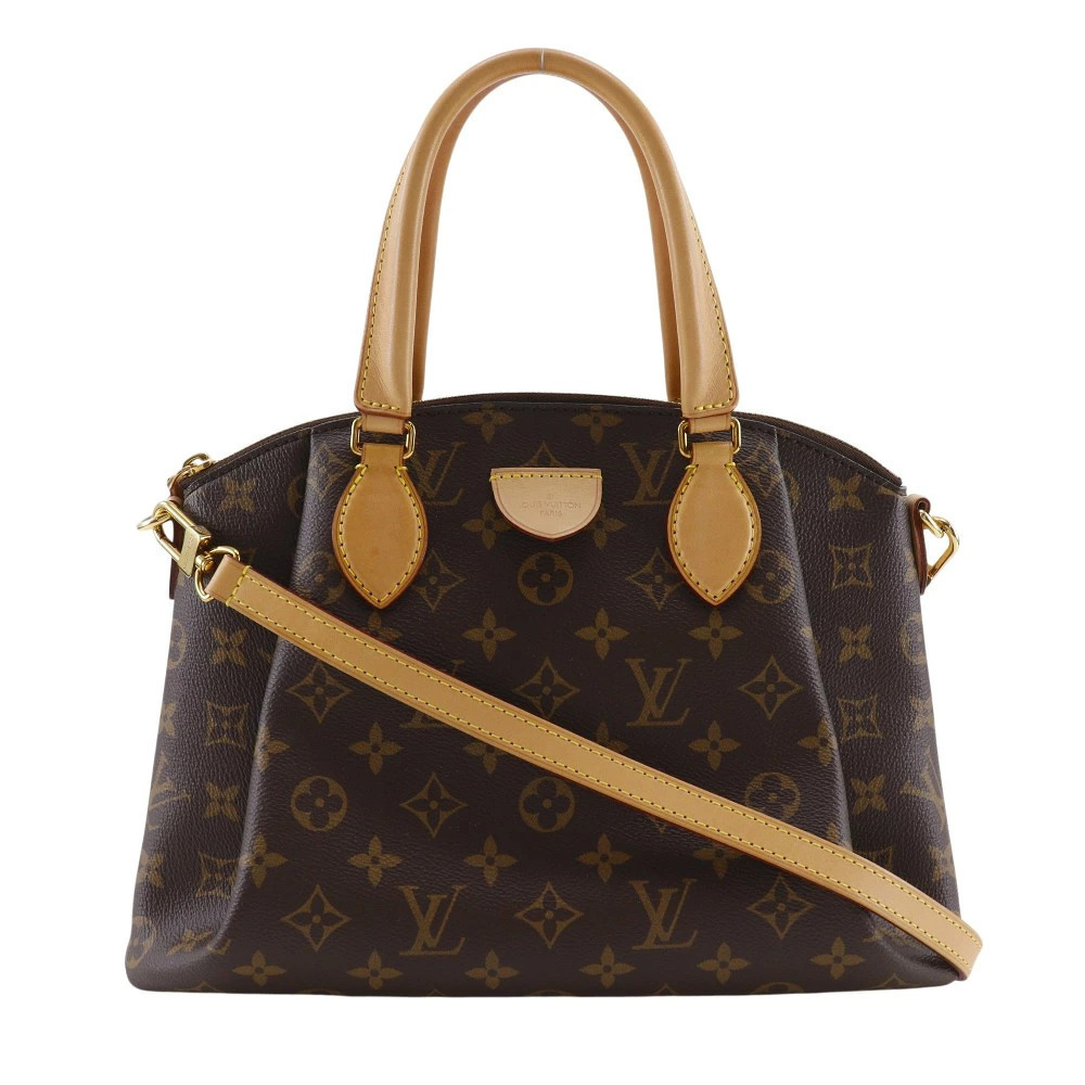 Louis Vuitton Livory Monogram Canvas Zipper 2Way Crossbody Bag Brown